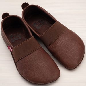 pololo-nos-barefoot-slippers-elastico-leather sole-dark brown-frontal