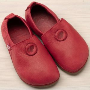 pololo-nos-barefoot-slippers-uni-leather-sole-red-frontal