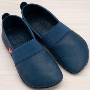 pololo-nos-barefoot-street shoe-elastico-tpr-sole-blue-frontal