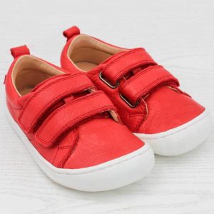 pololo-leather-barefoot-sneaker-red-frontal